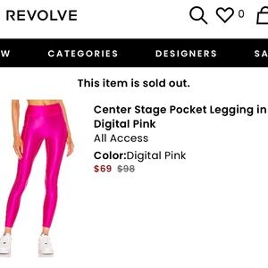 FINAL SALE 🏷️ Center Stage Pocket Legging in Digital Pink
All Access